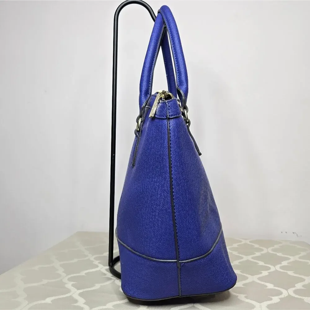 Anne Klein Cobalt Blue Dome Purse Satchel Handbag